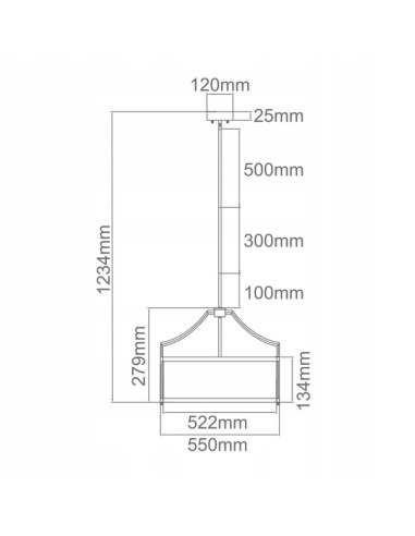 Nowoczesny żyrandol Stanza Gold/Nero M - elegancka lampa wisząca w czerni i złocie do biura i wnętrz loftowych