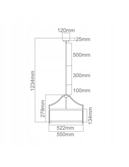 Żyrandol Art Deco Stanza Cromo M - Elegancka lampa wisząca w srebrze z materiałowym kloszem do jadalni i salonu