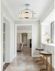 Lampa wisząca Stanza Cromo S – elegancki żyrandol vintage do salonu, sypialni i kuchni, 3 źródła światła, srebrny. 2