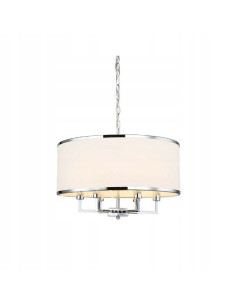 Lampa sufitowa Casa Cromo M - Elegancka, chromowana z tkaninowym kloszem, 6 punktów światła do nowoczesnych wnętrz