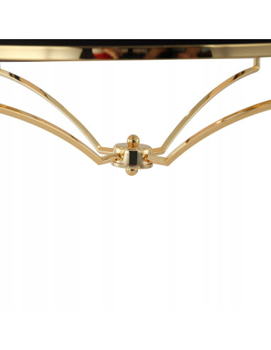 Elegancka lampa wisząca Stesso Gold Nero M, 4x E27, klasyczne oświetlenie do salonu i jadalni, czarno-złota.