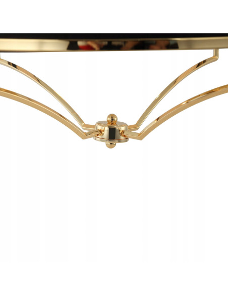 Elegancka lampa wisząca Stesso Gold Nero M, 4x E27, klasyczne oświetlenie do salonu i jadalni, czarno-złota.