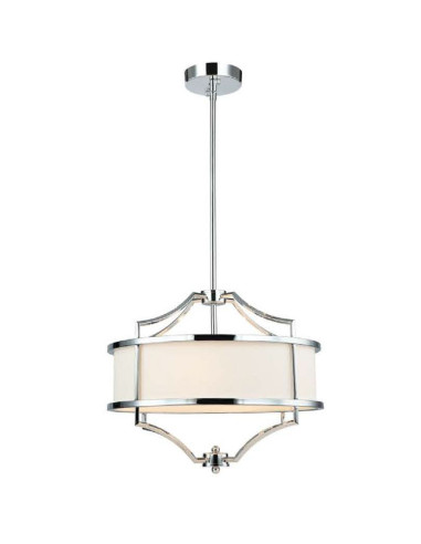 Nowoczesny Żyrandol Beżowy Stesso Cromo S - Eleganckie Oświetlenie do Salonów, Jadalni i Sypialni, 4-punktowe