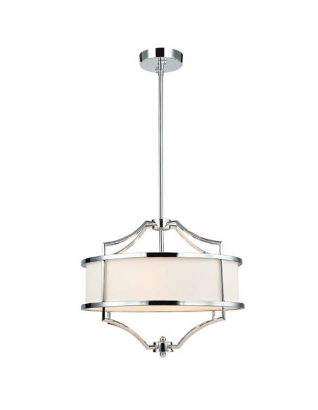 Nowoczesny Żyrandol Beżowy Stesso Cromo S - Eleganckie Oświetlenie do Salonów, Jadalni i Sypialni, 4-punktowe