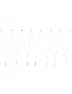 Lampa Wisząca Viva VII Bianco, 7-punktowy Żyrandol LED do Nowoczesnych Wnętrz, Białe Wykończenie Orlicki Design