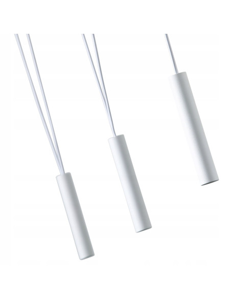 Lampa Wisząca Viva VII Bianco, 7-punktowy Żyrandol LED do Nowoczesnych Wnętrz, Białe Wykończenie Orlicki Design