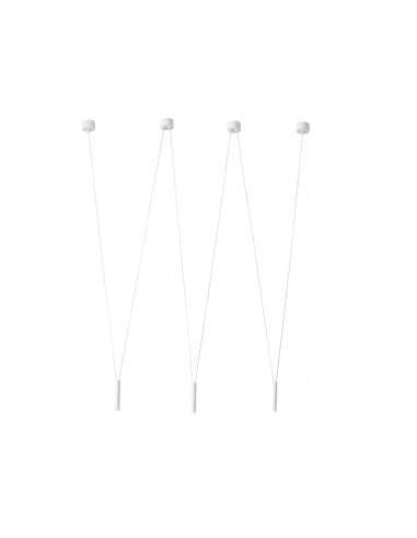 Lampa wisząca Viva III Bianco - minimalistyczna lampa loftowa 3-punktowa do jadalni i nowoczesnych wnętrz