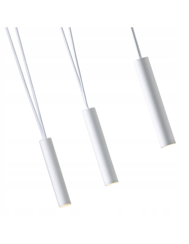 Lampa wisząca Viva III Bianco - minimalistyczna lampa loftowa 3-punktowa do jadalni i nowoczesnych wnętrz