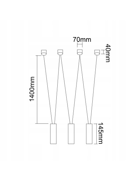 Lampa wisząca Viva III Bianco - minimalistyczna lampa loftowa 3-punktowa do jadalni i nowoczesnych wnętrz