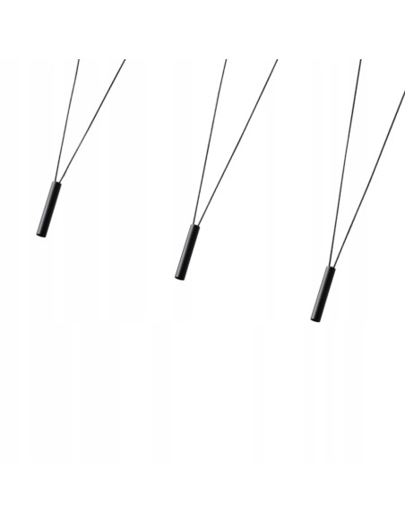 Żyrandol Viva V Nero - elegancka lampa wisząca z 5 punktami świetlnymi w czarnym kolorze, nowoczesny design do wnętrz