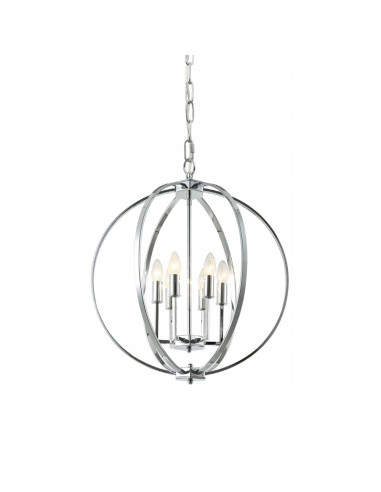 Lampa sufitowa Candi M - elegancka lampa chromowana z 6 źródłami światła do nowoczesnych wnętrz