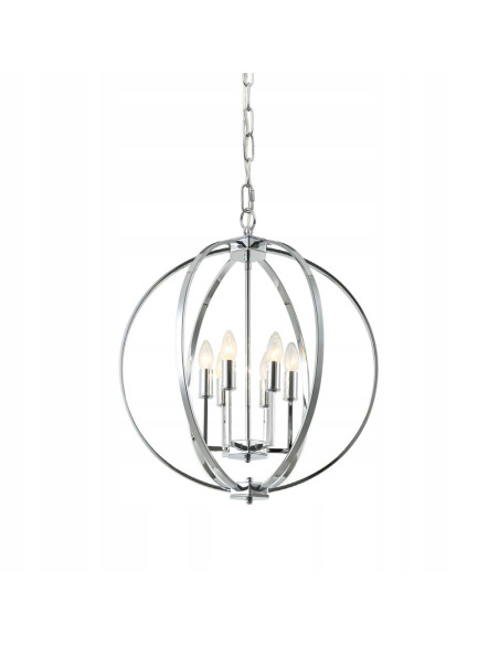 Lampa sufitowa Candi M - elegancka lampa chromowana z 6 źródłami światła do nowoczesnych wnętrz