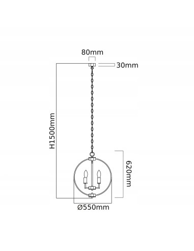 Lampa sufitowa Candi M - elegancka lampa chromowana z 6 źródłami światła do nowoczesnych wnętrz