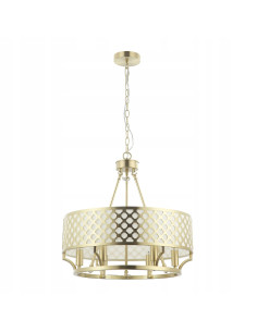 Lampa Wisząca Verno Old Gold - Elegancki Żyrandol 6-punktowy do Salonu i Jadalni w Nowoczesnym Stylu