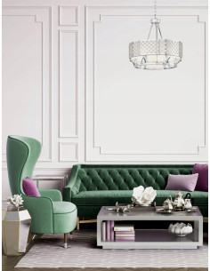 Lampa Wisząca Verno Old Gold - Elegancki Żyrandol 6-punktowy do Salonu i Jadalni w Nowoczesnym Stylu 2