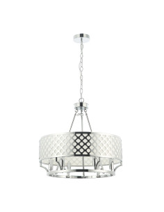 Żyrandol Verno Cromo - Nowoczesna lampa wisząca z chromowanym wykończeniem, 6 punktów świetlnych do jadalni i salonu