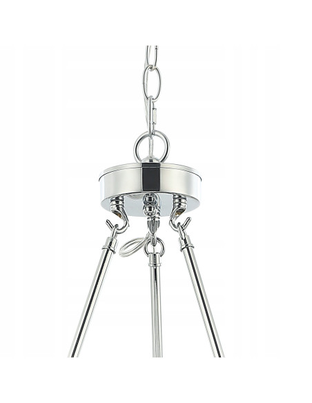 Żyrandol Verno Cromo - Nowoczesna lampa wisząca z chromowanym wykończeniem, 6 punktów świetlnych do jadalni i salonu