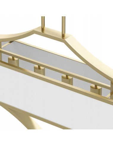 Żyrandol owalny Gerdo Ovale Old Gold, eleganckie oświetlenie 6-punktowe do jadalni i salonu, design Orlicki