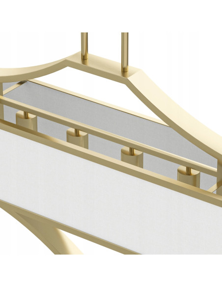 Żyrandol owalny Gerdo Ovale Old Gold, eleganckie oświetlenie 6-punktowe do jadalni i salonu, design Orlicki