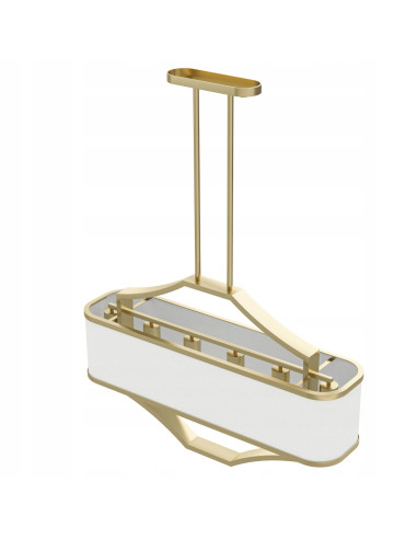 Żyrandol owalny Gerdo Ovale Old Gold, eleganckie oświetlenie 6-punktowe do jadalni i salonu, design Orlicki