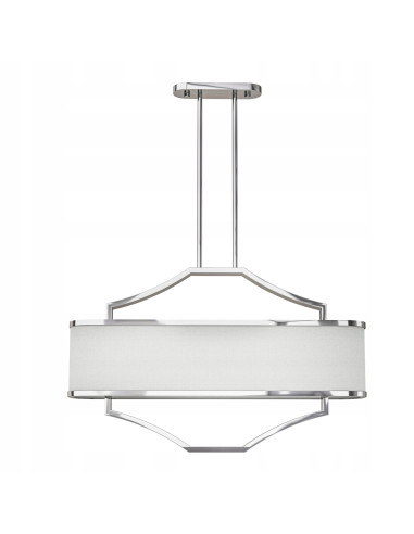 Lampa sufitowa Gerdo Ovale Cromo - elegancki żyrandol 6-punktowy w minimalistycznym stylu do jadalni i salonu