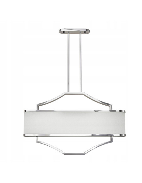 Lampa sufitowa Gerdo Ovale Cromo - elegancki żyrandol 6-punktowy w minimalistycznym stylu do jadalni i salonu