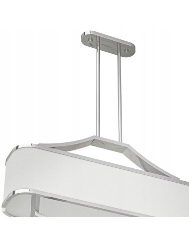 Lampa sufitowa Gerdo Ovale Cromo - elegancki żyrandol 6-punktowy w minimalistycznym stylu do jadalni i salonu