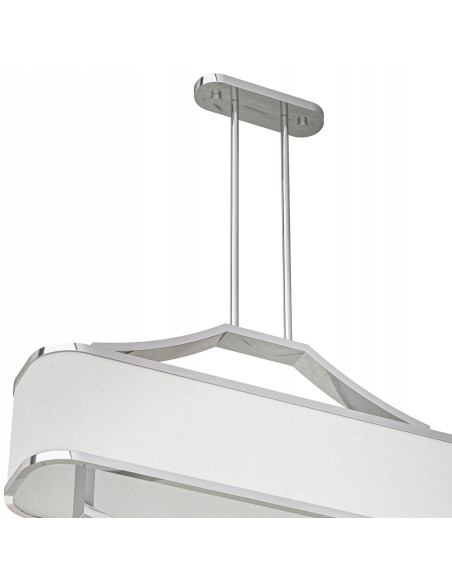 Lampa sufitowa Gerdo Ovale Cromo - elegancki żyrandol 6-punktowy w minimalistycznym stylu do jadalni i salonu