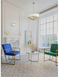 Lampa wisząca Gerdo Old Gold – elegancki żyrandol z kremowym kloszem i metalowymi detalami do nowoczesnych wnętrz 2