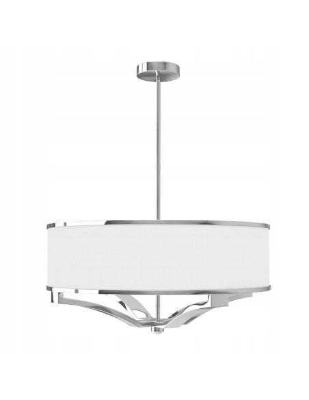 Lampa wisząca Gerdo Cromo w odcieniach beżu i bieli - nowoczesny element oświetleniowy do kuchni i jadalni