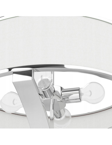 Lampa wisząca Gerdo Cromo w odcieniach beżu i bieli - nowoczesny element oświetleniowy do kuchni i jadalni