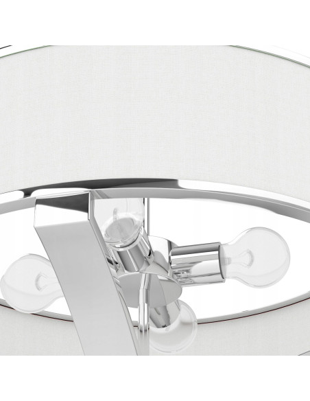 Lampa wisząca Gerdo Cromo w odcieniach beżu i bieli - nowoczesny element oświetleniowy do kuchni i jadalni