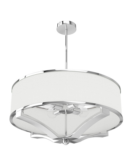 Lampa wisząca Gerdo Cromo w odcieniach beżu i bieli - nowoczesny element oświetleniowy do kuchni i jadalni