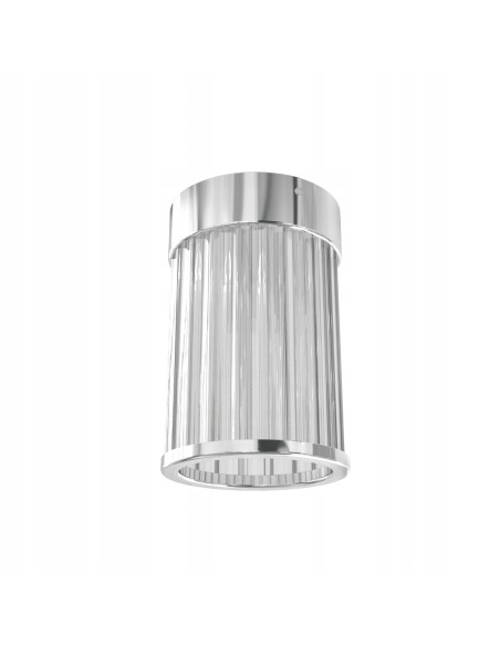 Lampa sufitowa Fiatto PL Cromo 8 - niezwykle elegancka oprawa z falowanego szkła do wnętrz glamour i hoteli