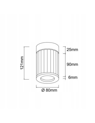 Lampa sufitowa Fiatto PL Nero 8 - elegancka lampa z transparentnego szkła i z metalowymi detalami w stylu Hampton