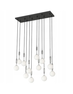 Lampa Ero XII Cromo - Nowoczesny żyrandol z 14 kulami, idealny do salonu, jadalni i biura, wysoka jakość i styl.