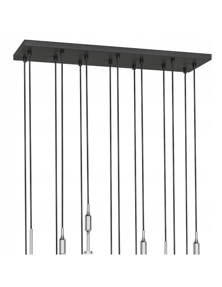 Lampa wisząca Ero XIV Cromo 80x25 z 14 kulami świetlnymi - nowoczesny żyrandol do jadalni i salonu Orlicki Design