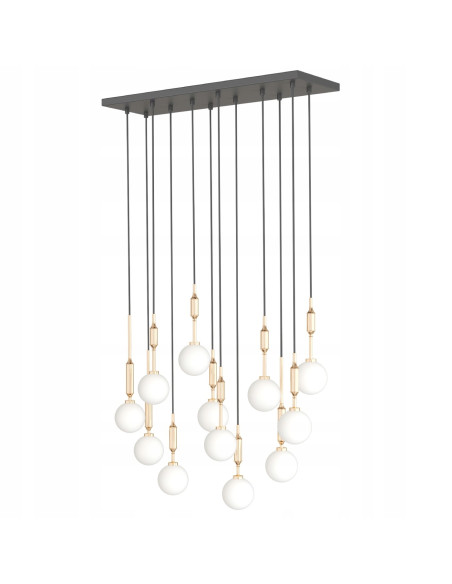 Żyrandol Ero XII Gold 80x25 - Luksusowa dekoracja do jadalni, salonu i biura w nowoczesnym stylu minimalizmu.