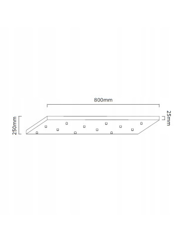 Żyrandol Ero XII Nero 80×25 z 14 kulami, nowoczesna lampa sufitowa do biura, jadalni i salonu, elegancja w designie.