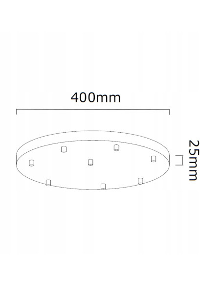 Nowoczesna lampa wisząca Ero VIII Cromo 40 z regulacją wysokości i 8 punktami świetlnymi - elegancki żyrandol do wnętrz.