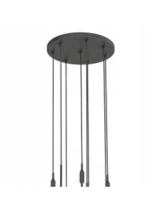 Lampa wisząca Ero VIII Nero 40 - nowoczesna oświetlenie w czarno-białej elegancji z regulacją wysokości i 8 punktami świetlnymi. 2