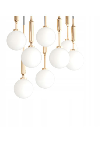 Lampa wisząca Ero VIII Gold 40 - nowoczesne oświetlenie w luksusowym złotym wykończeniu z regulowaną wysokością