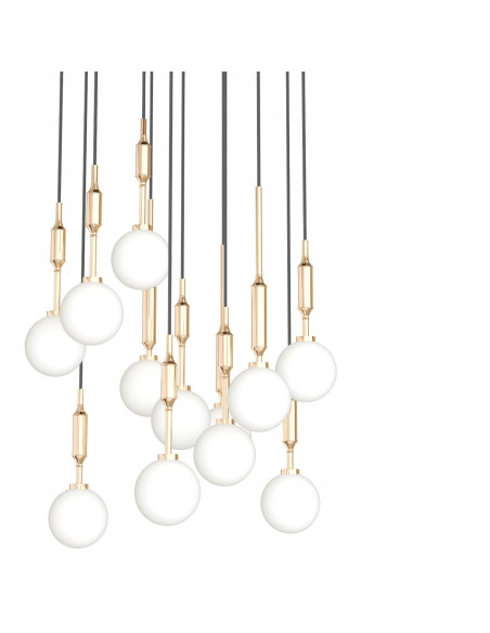 Lampa wisząca Ero XII Gold 60 - Elegancka dekoracja z regulacją do salonu i jadalni