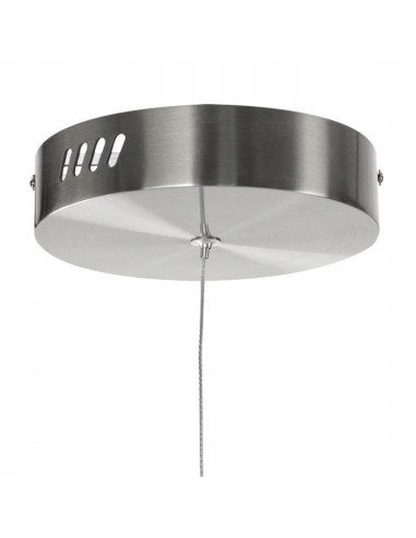 Lampa sufitowa LED CIRCLE 40 cm w szczotkowanym niklu - nowoczesne oświetlenie do biura i domu