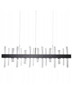 Lampa wisząca ARCTIC w kolorze grafitowym - nowoczesne oświetlenie LED z kryształami do jadalni i kuchni 2