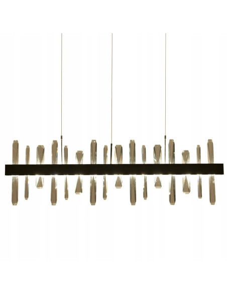 Lampa wisząca ARCTIC w kolorze grafitowym - nowoczesne oświetlenie LED z kryształami do jadalni i kuchni