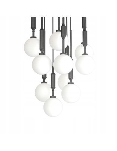 Lampa wisząca Ero X Nero 40 - elegancka lampa z białymi kulami do nowoczesnych wnętrz