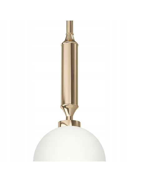Lampa wisząca Ero I Gold C - Złota elegancja z opalowym kloszem, idealna do nowoczesnych wnętrz.