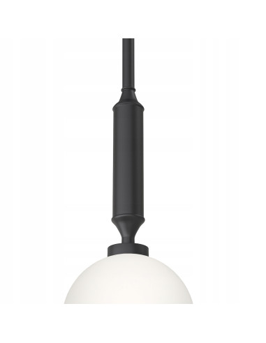 Lampa wisząca Ero I Nero C - Nowoczesna elegancja z regulowaną wysokością i opalowym szkłem do minimalistycznych wnętrz