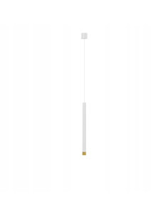 Lampa wisząca Q I Bianco/Złoto 40 - Nowoczesna elegancja do salonu, kuchni i biura w stylu minimalistycznym